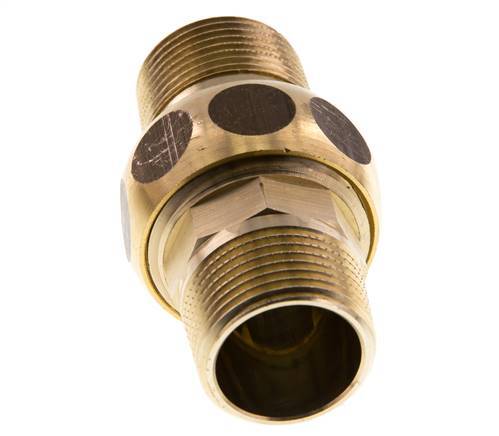 Union Straight Connector R3/4'' Brass Flat Seal Centellen 16bar (224.8psi)