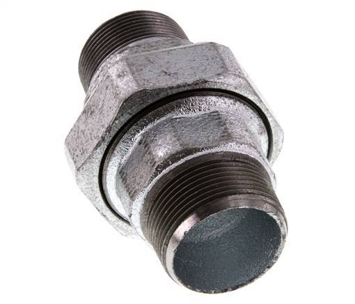 Raccord union droit R1 1/2'' joint plat en fonte 25bar (351.25psi)