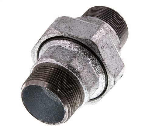 Raccord union droit R1 1/2'' joint plat en fonte 25bar (351.25psi)