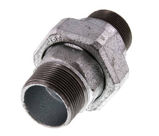 Raccord union droit R1 1/2'' joint plat en fonte 25bar (351.25psi)