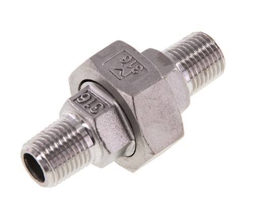 Union Connecteur droit R1/4'' Acier inoxydable Joint plat PTFE 16bar (224.8psi)