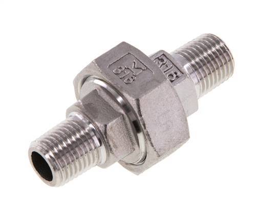 Union Connecteur droit R1/4'' Acier inoxydable Joint plat PTFE 16bar (224.8psi)