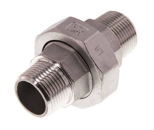 Union Connecteur droit R3/4'' Acier inoxydable Joint plat PTFE 16bar (224.8psi)