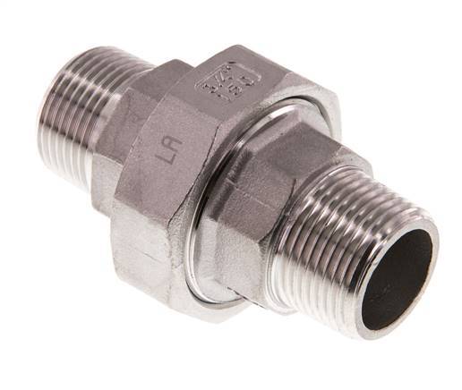 Union Connecteur droit R3/4'' Acier inoxydable Joint plat PTFE 16bar (224.8psi)