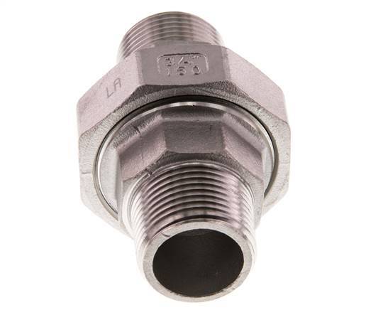 Union Connecteur droit R3/4'' Acier inoxydable Joint plat PTFE 16bar (224.8psi)