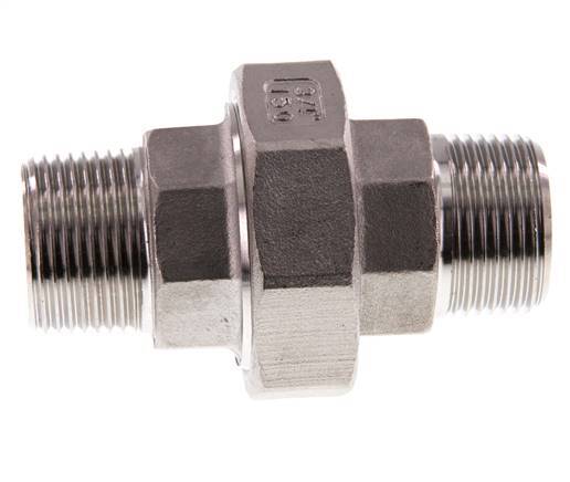 Union Connecteur droit R3/4'' Acier inoxydable Joint plat PTFE 16bar (224.8psi)