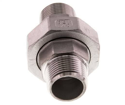 Union Connecteur droit R3/4'' Acier inoxydable Joint plat PTFE 16bar (224.8psi)