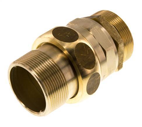 Union Straight Connector R2'' Brass Flat Seal Centellen 16bar (224.8psi)