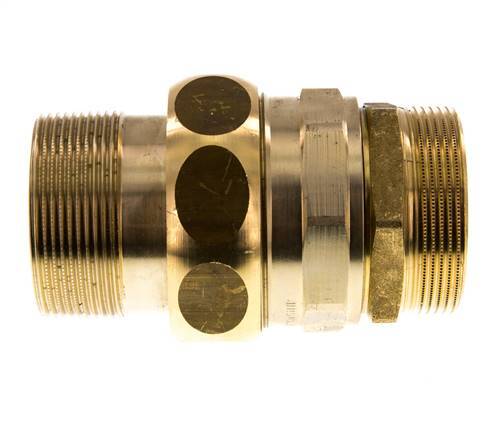 Union Straight Connector R2'' Brass Flat Seal Centellen 16bar (224.8psi)