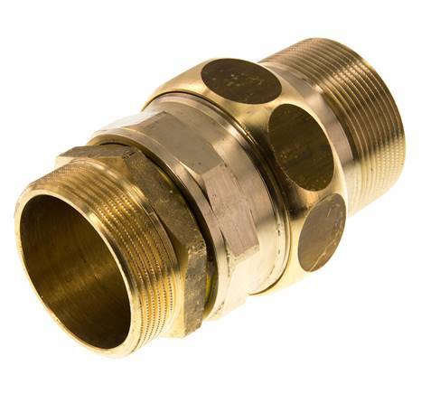 Union Straight Connector R2'' Brass Flat Seal Centellen 16bar (224.8psi)