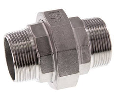 Raccord union droit R1 1/2'' Acier inoxydable Joint plat PTFE 16bar (224.8psi)