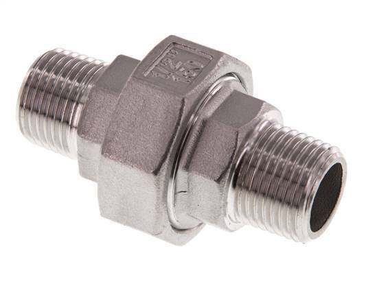 Union Connecteur droit R1/2'' Acier inoxydable Joint plat PTFE 16bar (224.8psi)