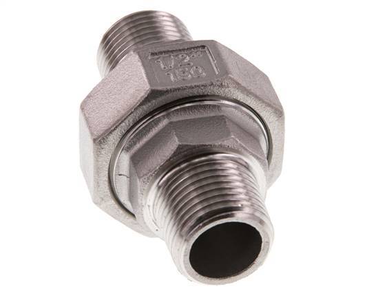 Union Connecteur droit R1/2'' Acier inoxydable Joint plat PTFE 16bar (224.8psi)