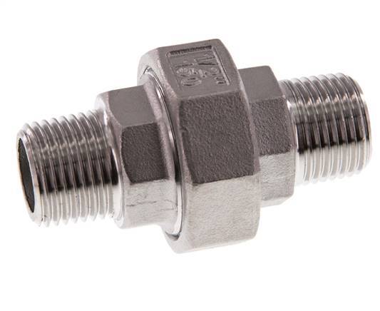 Union Connecteur droit R1/2'' Acier inoxydable Joint plat PTFE 16bar (224.8psi)