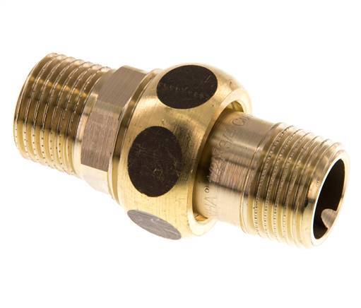 Union Straight Connector R1/2'' Brass Flat Seal Centellen 16bar (224.8psi)
