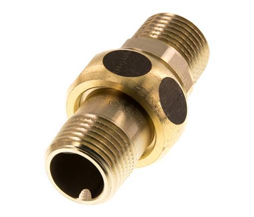 Union Straight Connector R1/2'' Brass Flat Seal Centellen 16bar (224.8psi)
