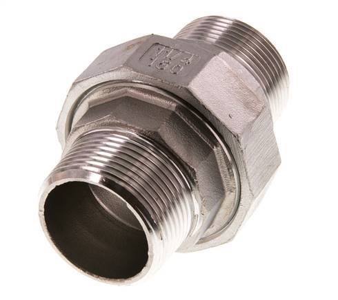 Raccord union droit R1 1/4'' Acier inoxydable Joint plat PTFE 16bar (224.8psi)