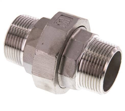 Raccord union droit R1 1/4'' Acier inoxydable Joint plat PTFE 16bar (224.8psi)