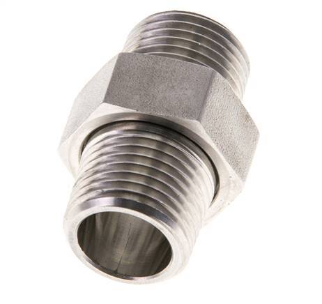 Double Nipple R1/2'' Separable Stainless Steel Flat Seal PTFE 40bar (562.0psi)