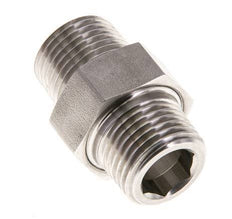 Mamelon double R1/2'' séparable Acier inoxydable Joint plat PTFE 40bar (562.0psi)