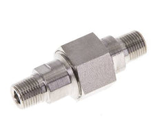 Mamelon double R1/8'' séparable en acier inoxydable joint plat PTFE 40bar (562.0psi)