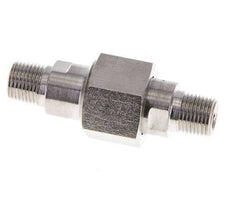 Mamelon double R1/8'' séparable en acier inoxydable joint plat PTFE 40bar (562.0psi)