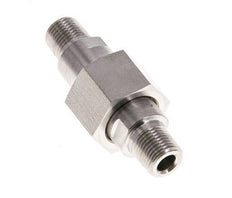 Mamelon double R1/8'' séparable en acier inoxydable joint plat PTFE 40bar (562.0psi)