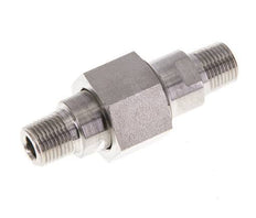 Mamelon double R1/8'' séparable en acier inoxydable joint plat PTFE 40bar (562.0psi)