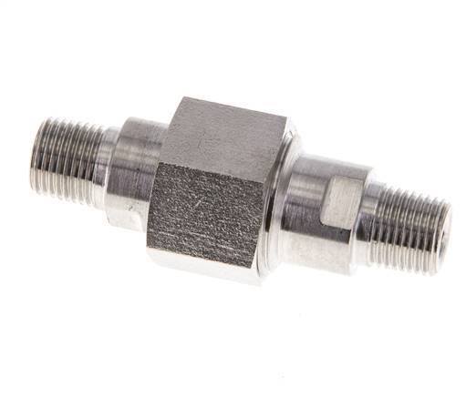 Mamelon double R1/8'' séparable en acier inoxydable joint plat PTFE 40bar (562.0psi)