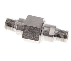 Mamelon double R1/8'' séparable en acier inoxydable joint plat PTFE 40bar (562.0psi)