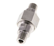Mamelon double R1/8'' séparable en acier inoxydable joint plat PTFE 40bar (562.0psi)