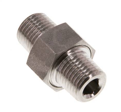 Double Nipple R1/4'' Separable Stainless Steel Conical Seal 40bar (562.0psi)