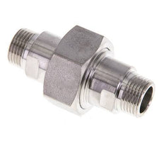 Mamelon double R3/8'' séparable en acier inoxydable joint plat PTFE 40bar (562.0psi)