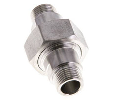 Mamelon double R3/8'' séparable en acier inoxydable joint plat PTFE 40bar (562.0psi)