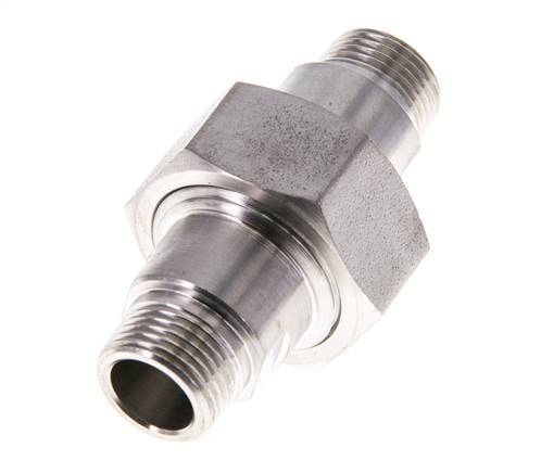 Mamelon double R3/8'' séparable en acier inoxydable joint plat PTFE 40bar (562.0psi)