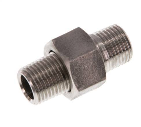 Double Nipple R1/8'' Separable Stainless Steel Conical Seal 40bar (562.0psi)