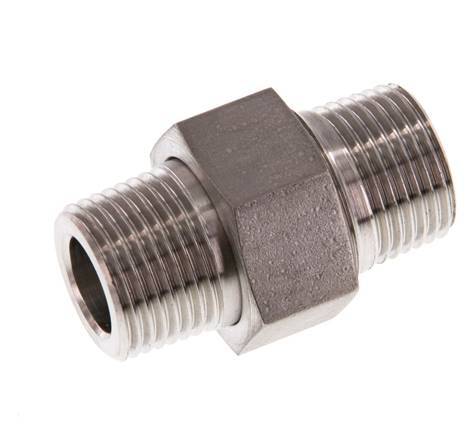 Double embout R3/8'' séparable Joint conique en acier inoxydable 40bar (562.0psi)