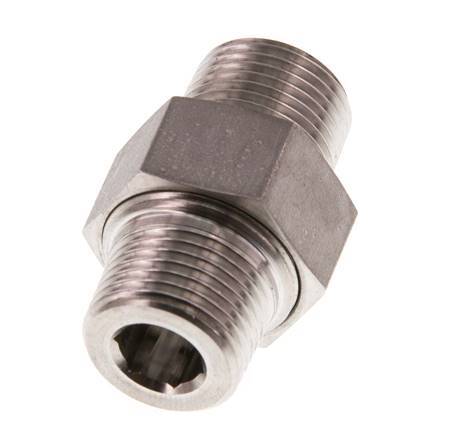 Double embout R3/8'' séparable Joint conique en acier inoxydable 40bar (562.0psi)
