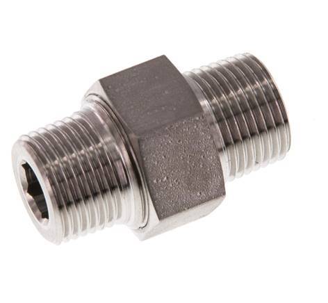 Double embout R3/8'' séparable Joint conique en acier inoxydable 40bar (562.0psi)