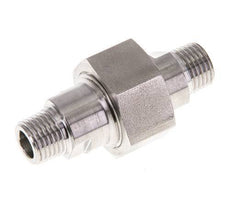 Mamelon double R1/4'' séparable en acier inoxydable joint plat PTFE 40bar (562.0psi)