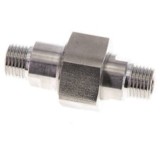 Mamelon double R1/4'' séparable en acier inoxydable joint plat PTFE 40bar (562.0psi)