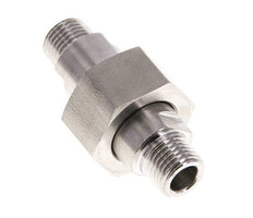Double Nipple R1/4'' Separable Stainless Steel Flat Seal PTFE 40bar (562.0psi)