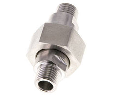 Mamelon double R1/4'' séparable en acier inoxydable joint plat PTFE 40bar (562.0psi)