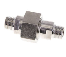 Mamelon double R1/4'' séparable en acier inoxydable joint plat PTFE 40bar (562.0psi)