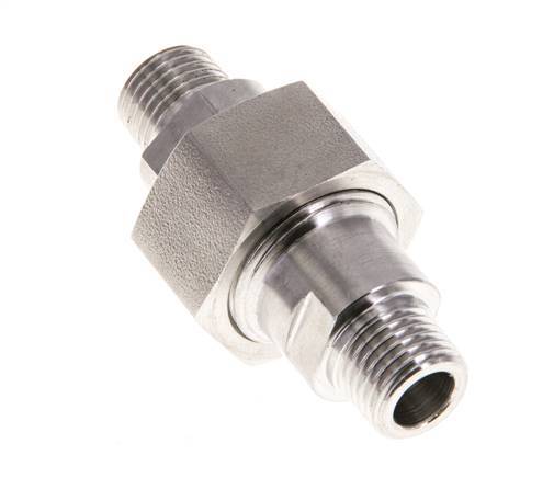Mamelon double R1/4'' séparable en acier inoxydable joint plat PTFE 40bar (562.0psi)