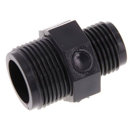 Reducing Double Nipple G1/2'' x G3/4'' PVC-U 16bar (224.8psi) EN 1452-3 [2 Pieces]