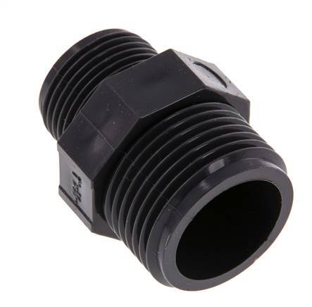 Reducing Double Nipple G3/4'' x G1'' PVC-U 16bar (224.8psi) EN 1452-3 [2 Pieces]