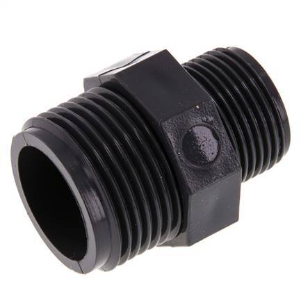 Reducing Double Nipple G3/4'' x G1'' PVC-U 16bar (224.8psi) EN 1452-3 [2 Pieces]