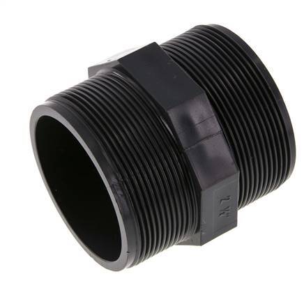 Mamelon double réducteur G2 1/2'' PVC-U 16bar (224.8psi) EN 1452-3