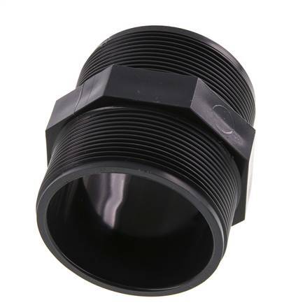 Mamelon double réducteur G2 1/2'' PVC-U 16bar (224.8psi) EN 1452-3